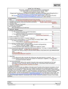 N2723 ISO/IEC JTC 1/SC 2/WG 2 PROPOSAL SUMMARY FORM TO ACCOMPANY SUBMISSIONS