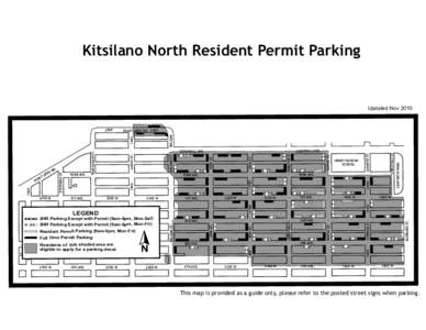 Kitsilano North Resident Permit Parking  Updated Nov 2010 4TH AVE.