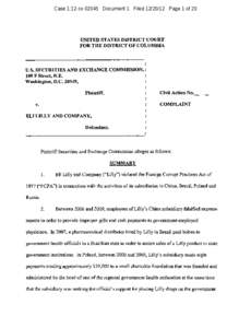 SEC Complaint: Eli Lilly and Company