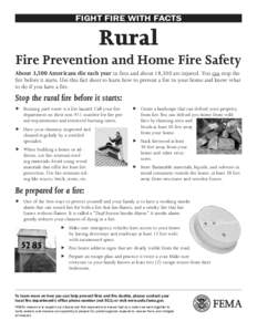 Rural Fire Prevention and Home Fire Safety