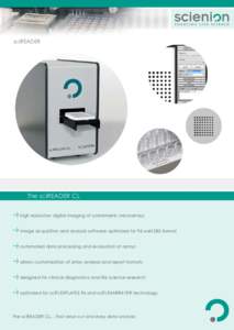 sciREADER  The sciREADER CL high resolution digital imaging of colorimetric microarrays  image acquisition and analysis software optimized for 96-well SBS-format