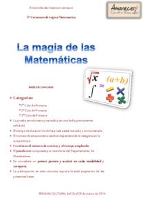 El Centro Escolar Amanecer convoca el  5º Certamen de Logica Matematica