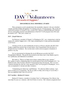 Volunteering / Sociology / Veteran / Jesse Brown / Social philosophy / Peace / Civil society / National Coalition for Homeless Veterans / Disabled American Veterans