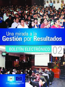 Una mirada a la  Gestión por Resultados BOLETÍN ELECTRÓNICO  02