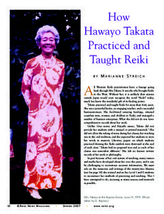 How Hawayo Takata Practiced and Taught Reiki BY