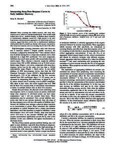 7274  J. Med. Chem. 2006, 49, [removed]Interpreting Steep Dose-Response Curves in Early Inhibitor Discovery