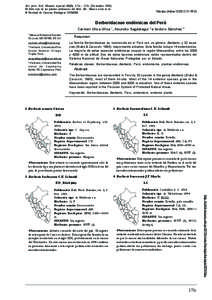 Rev. peru. biol. Número especial 13(2): 171s - 173s (Diciembre[removed]El libro rojo de las plantas endémicas del Perú. Ed.: Blanca León et al. © Facultad de Ciencias Biológicas UNMSM