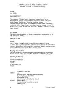 Busselton /  Western Australia / Bussell family / John Bussell / South West / Alfred Bussell / John Molloy / Fanny Hill / States and territories of Australia / Western Australia / Members of the Western Australian Legislative Council