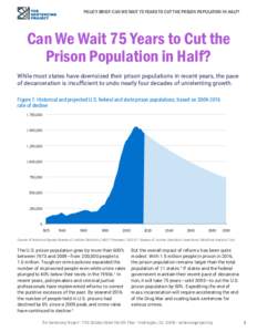 POLICY BRIEF: CAN WE WAIT 75 YEARS TO CUT THE PRISON POPULATION IN HALF?  Can We Wait 75 Years to Cut the Prison Population in Half? While most states have downsized their prison populations in recent years, the pace of 