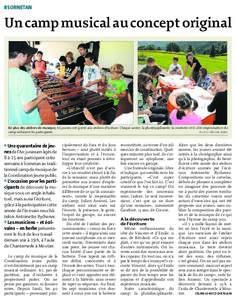 ■ SORNETAN  Un camp musical au concept original En plus des ateliers de musique, les jeunes ont goûté aux ateliers d’écriture. Chaque année, la pluridisciplinarité, la créativité et le côté improvisation du 