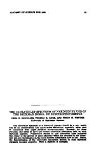 The Ultraviolet Spectrum of Naringin by Use of the Beckman Model DU Spectrophotometer