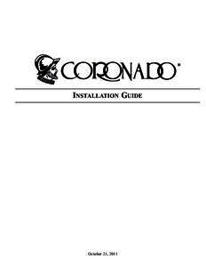 Coronado General Installation Guide