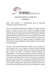 Microsoft Word - tralac Annual Conference[removed]Concept Note