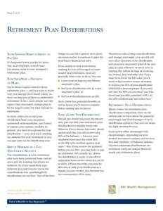 Retirement Plan Distributions