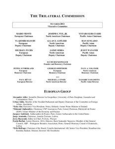 THE TRILATERAL COMMISSION OCTOBER 2011 *Executive Committee