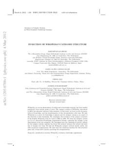 March 6, 2012 1:36 WSPC/INSTRUCTION FILE  wiki˙cat˙submission arXiv:1203.0788v1 [physics.soc-ph] 4 Mar 2012