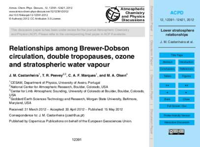 Atmospheric Chemistry and Physics Discussions  Discussion Paper