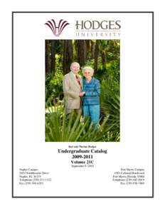 Earl and Thelma Hodges  Undergraduate Catalog[removed]Volume 21C September 9, 2010