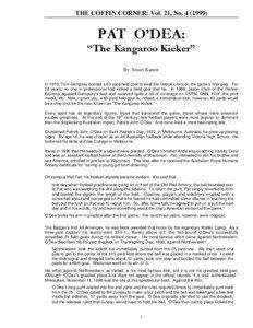 Pat O’Dea: “The Kangaroo Kicker”