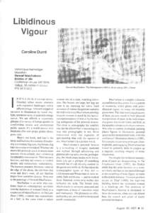 Libidinous Vigour Caroline Durr6 i\