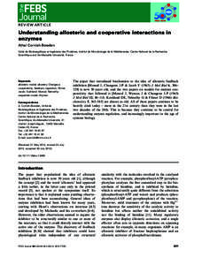 REVIEW ARTICLE  Understanding allosteric and cooperative interactions in enzymes Athel Cornish-Bowden  de Bioe