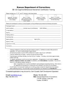 Cognitive-Behavioral Intervention Certification Training Form-2015