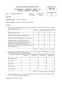 Examination of Estimates of Expenditure[removed]