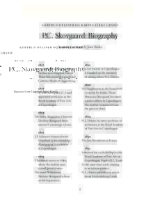 p.c. skovgaard: biography  gertrud oelsner og karina lykke grand P.C. Skovgaard: Biography Translated from Danish by James Manley