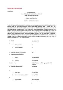 APPLICABLE FINAL TERMS 10 April 2014 ÍSLANDSBANKI HF. Issue of 780,000,000 Fixed rate Covered Bonds under the ISK 100,000,000,000 Covered Bond Programme