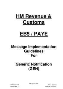 EB5 (PAYE) / GEN Version 1 Message Implementation Guidelines