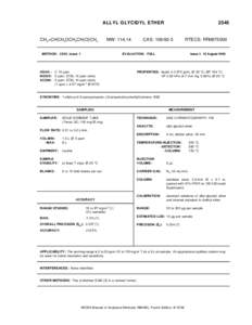 ALLYL GLYCIDYL ETHER  CH2=CHCH2OCH2CH(O)CH2 MW: 114.14