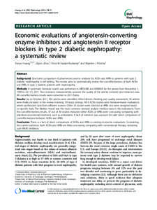 Economic Evaluations of Angiotensin-converting Enzyme Inhibitors and Angiotensin II Receptor Blockers in Type 2 Diabetic Nephropathy: A Systematic Review