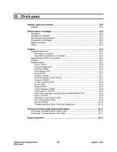 Chick peas – Chapter 22 – Official Grain Grading Guide