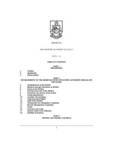 Anti-Doping In Sport Act 2011