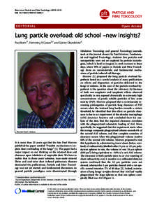 Lung particle overload: old school –new insights?