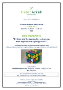 Microsoft Word - Tilly Mortimore flyer 4 pages.doc