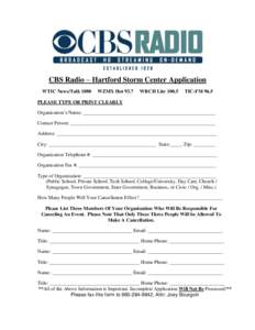 CBS Radio – Hartford Storm Center Application WTIC News/Talk 1080 WZMX Hot[removed]WRCH Lite 100.5