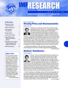 IMF 	 Volume 6, Number 4 In This Issue