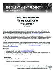 The silent night project Sing on November 28  sunday school lesson outline