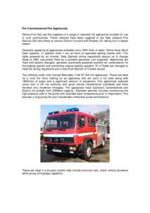 Fire apparatus / Trucks / New Zealand Fire Service / Mains electricity / Pump / Country Fire Service appliances / Firefighting / Public safety / Emergency vehicles