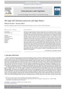 Consciousness and Cognition xxx[removed]xxx–xxx  Contents lists available at ScienceDirect Consciousness and Cognition journal homepage: www.elsevier.com/locate/concog