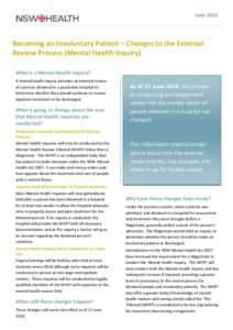 Medical ethics / Mental health law / Mental Health Review Tribunal / Ministry of Justice / Mental Health Act / Mental Health (Care and Treatment) Act / Mental disorder / Mental health / Mental Health Review Tribunal of New South Wales / Psychiatry / Health / Medicine