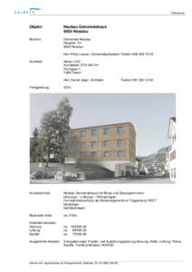 Referenzen  Objekt: Neubau Gemeindehaus 9650 Nesslau
