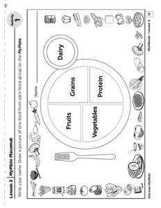 Discover MyPlate  raisins fat free