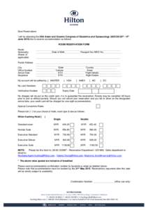 Hilton Kuching Reservation Form