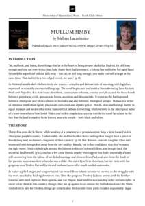 University of Queensland Press – Book Club Notes  MULLUMBIMBY by Melissa Lucashenko Published March 2013 | ISBN[removed]9 | 285pp | AU $ [removed]p/b)