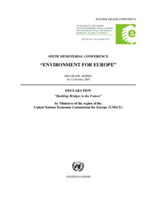 Environmental protection / Strategic environmental assessment / Earth / OECD Environmental Performance Reviews / Regional Forum on Environment and Health in Southeast and East Asian countries / Environment / Sustainability / United Nations Economic Commission for Europe