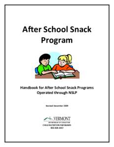 Recordkeeping Aids for the After School Snack Program