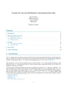 Mass spectrometry software / Bioinformatics / Mass spectrometry / Mass spectrometry data format / OpenMS / Proteomics / Chemistry / Science