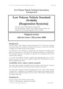 Page 1 of 12  LVVTA Low Volume Vehicle Standard[removed]Suspension Systems) Low Volume Vehicle Technical Association Incorporated